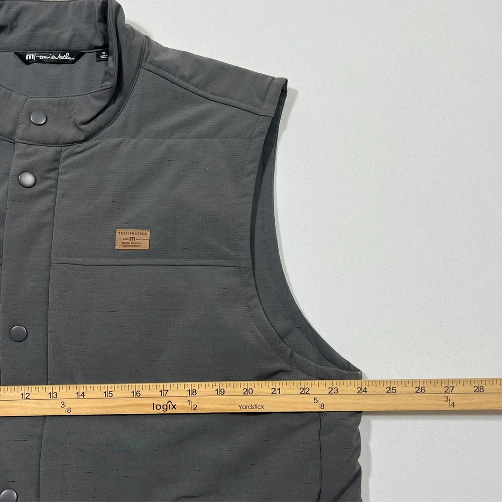 Travis Mathew Vest Snowbody Better‎ Golf Gray Puffer Quilted Outdoors Men's XL - Picture 6 of 13